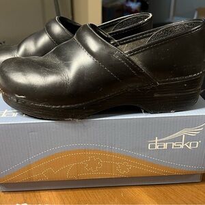 Dansko Black Slip-On Clogs